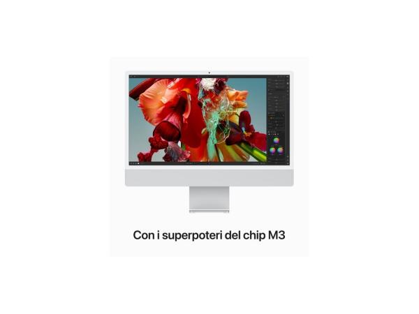iMac 24" 512GB SSD - Apple M3 chip con 8-core CPU e 10-core GPU - Argento
